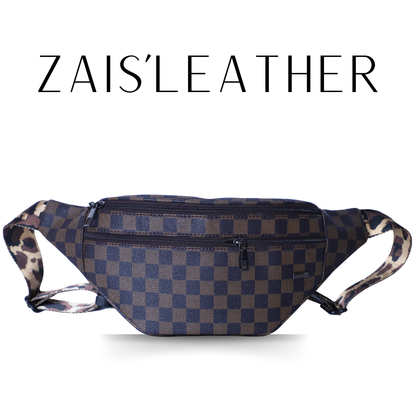 ZAIS`LEATHER Waist Bag Fanny Pack For Men & Women