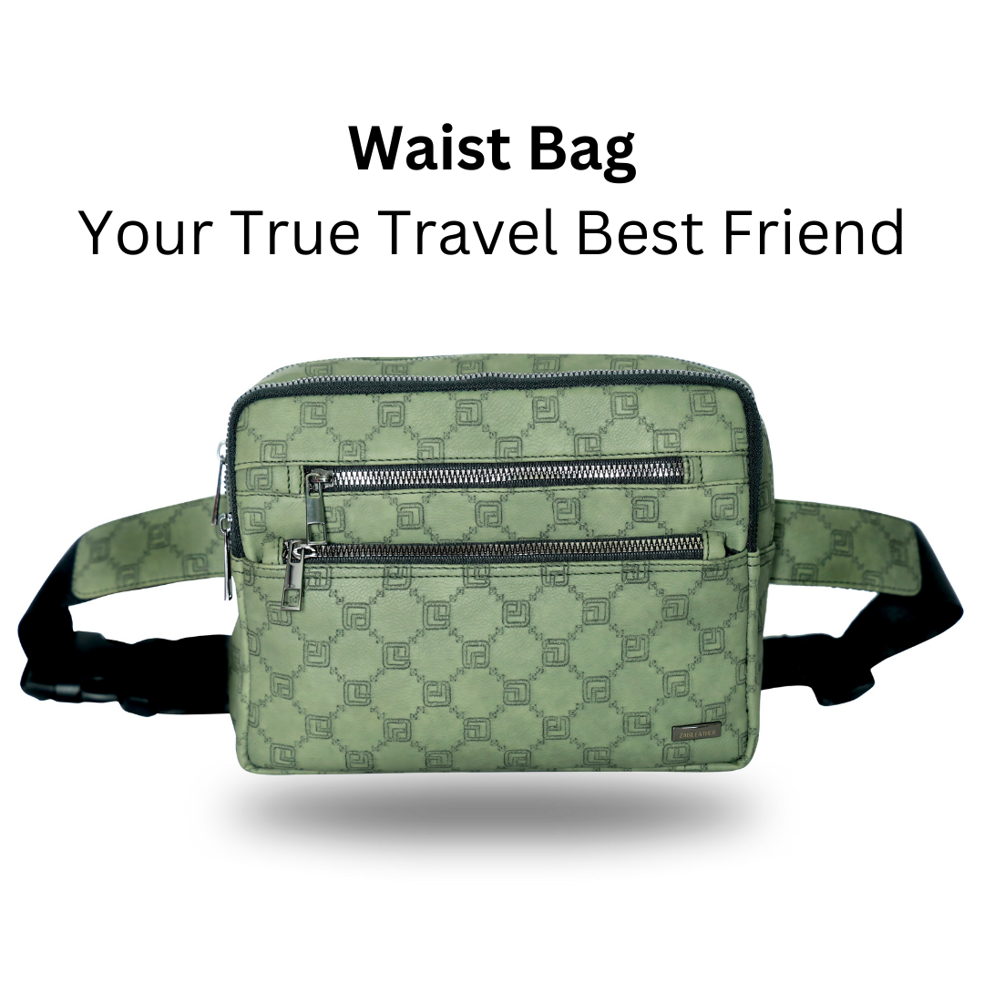 ZAIS`LEATHER Waist Bag Funny Pack