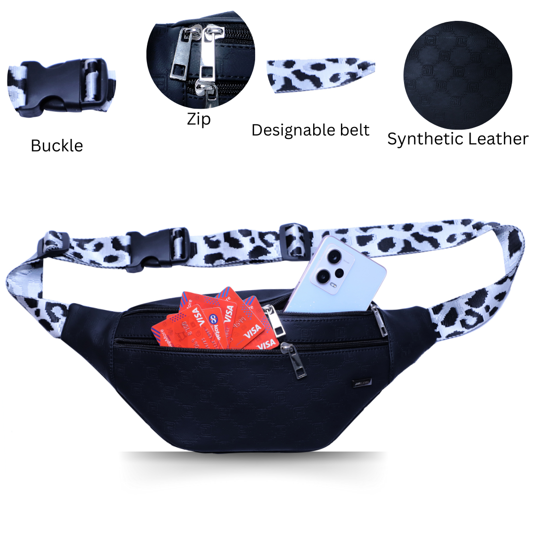 ZAIS`LEATHER Waist bag , Fanny Pack for Man and Women