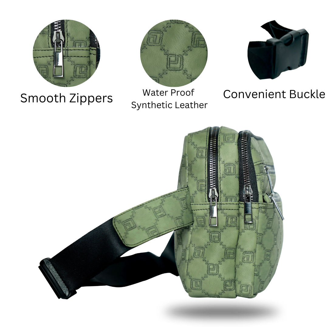 ZAIS`LEATHER Waist Bag Funny Pack