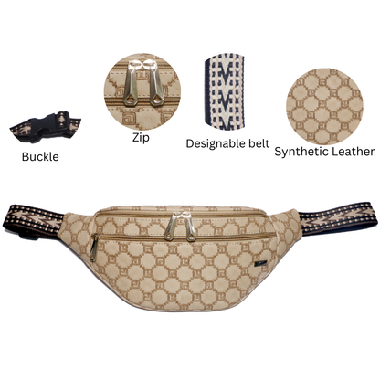 ZAIS`LEATHER  Waist Bag Fanny Pack for Man and Women