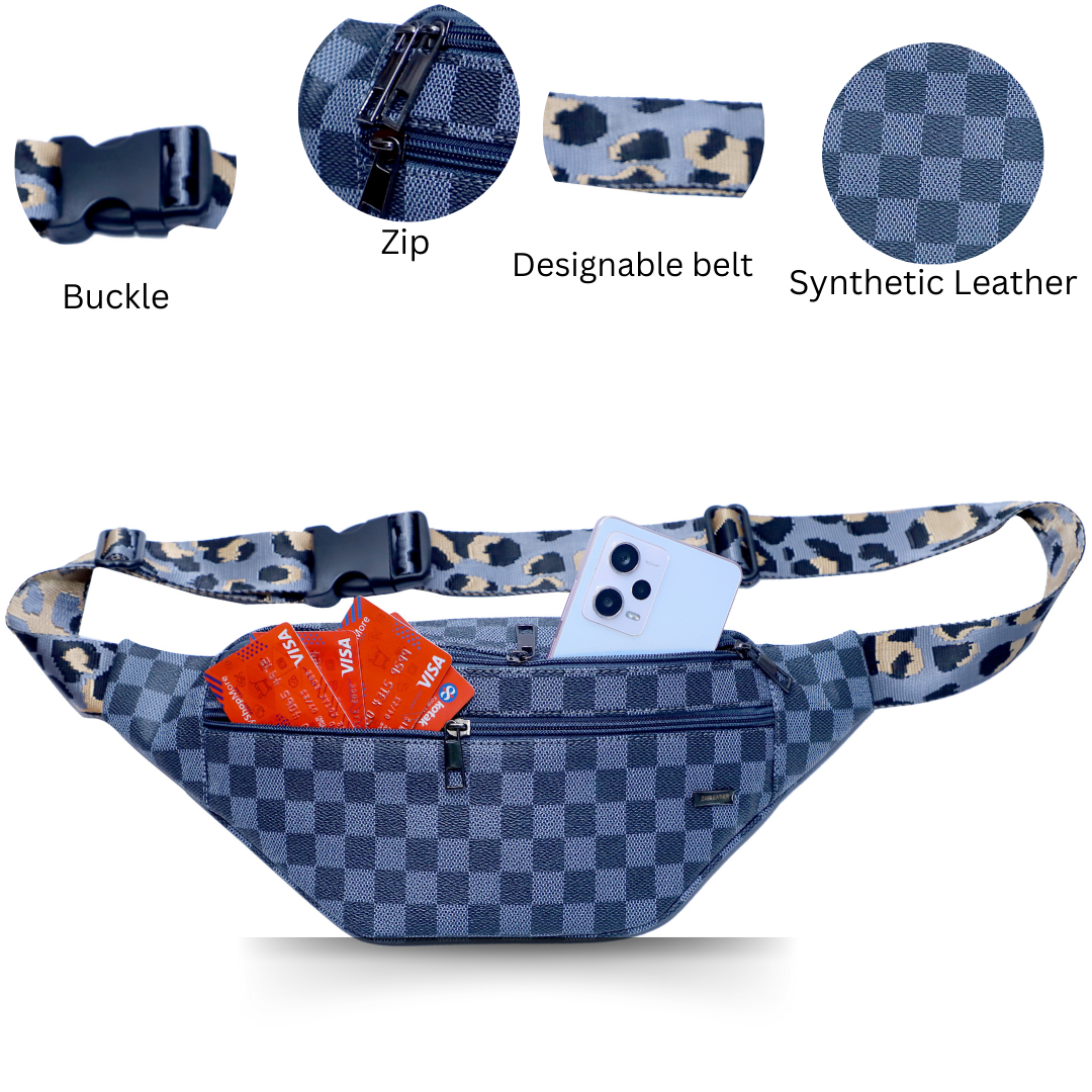 ZAIS`LEATHER Waist bag , Fanny Pack for Man and Women