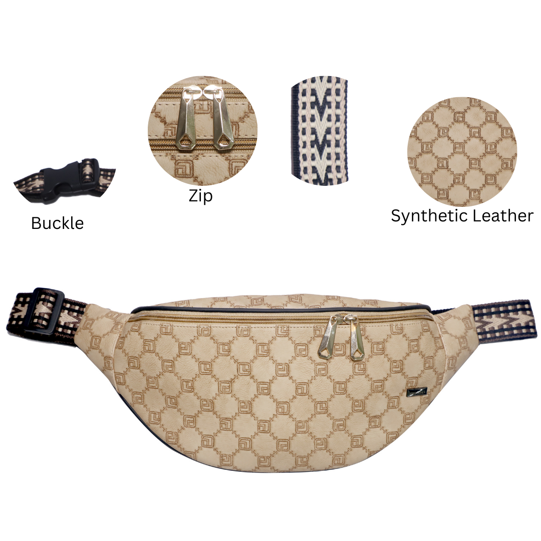 ZAIS`LEATHER WAIST BAG FANNY PACK TRAVEL BAG