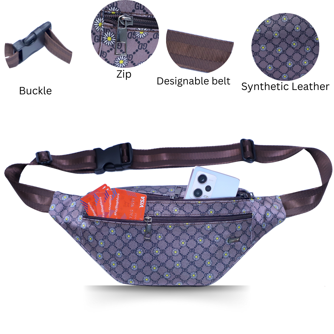 ZAIS`LEATHER Waist bag , Fanny Pack for Man and Women