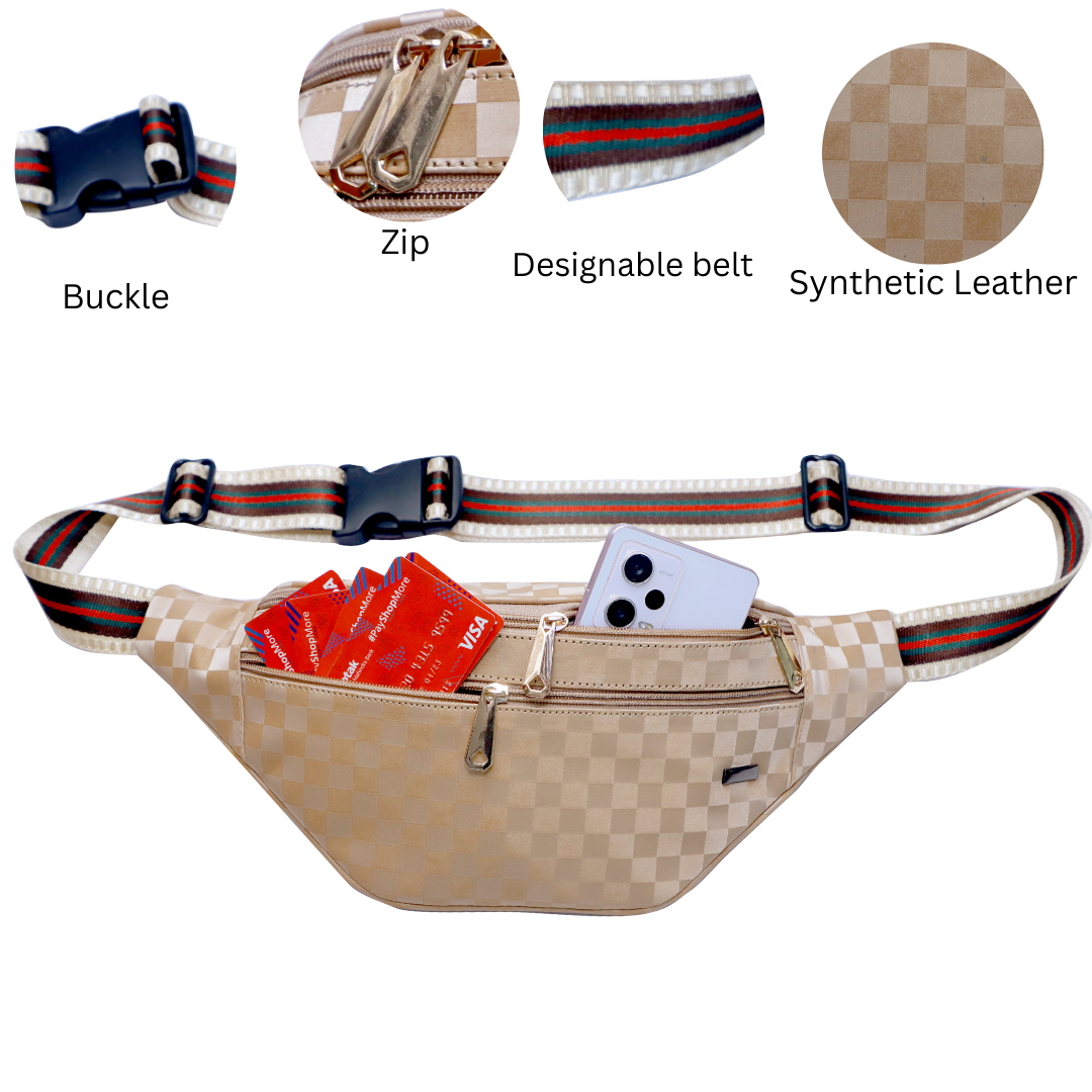 ZAIS`LEATHER waist bag fanny pack