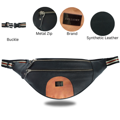 ZAIS`LEATHER Waist Bag Funny Pack