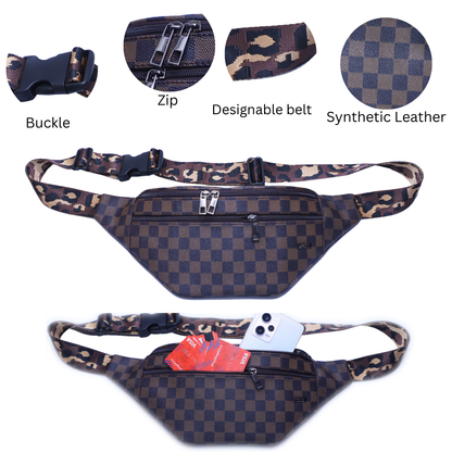 ZAIS`LEATHER Waist Bag Fanny Pack For Men & Women