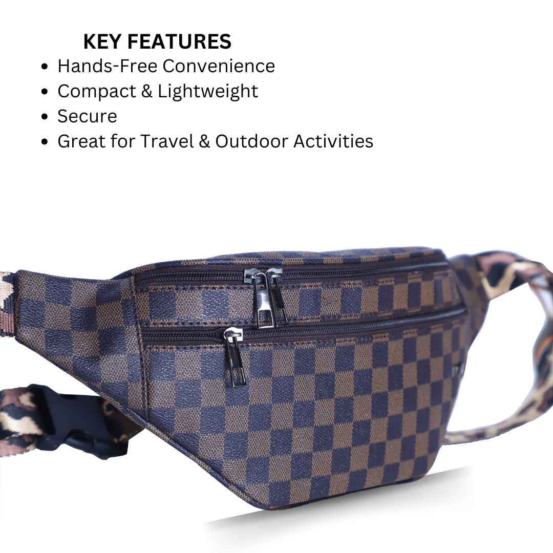 ZAIS`LEATHER Waist Bag Fanny Pack For Men & Women