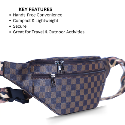ZAIS`LEATHER Waist Bag Fanny Pack For Men & Women