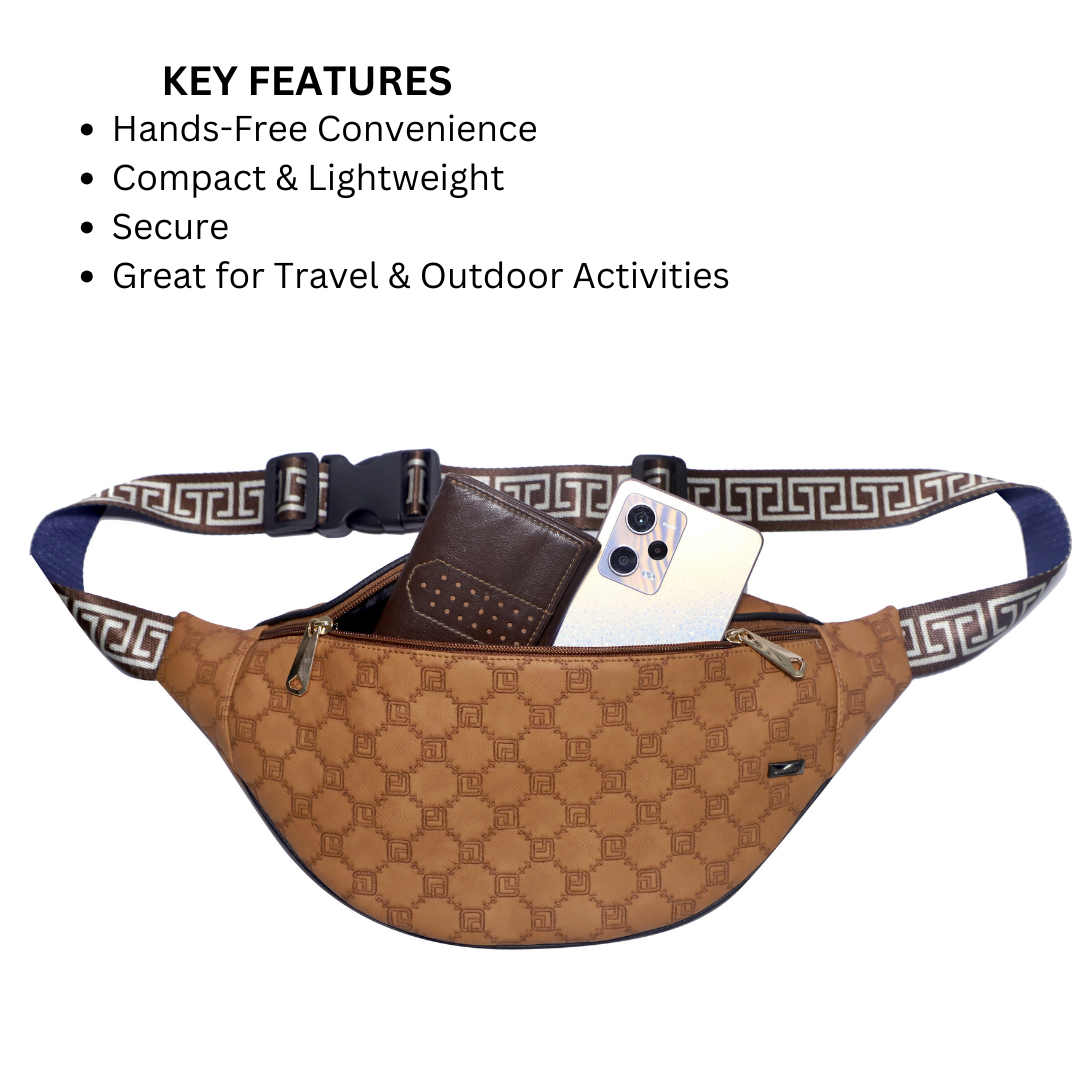 ZAIS`LEATHER Waist bag , Fanny Pack for Man and Women