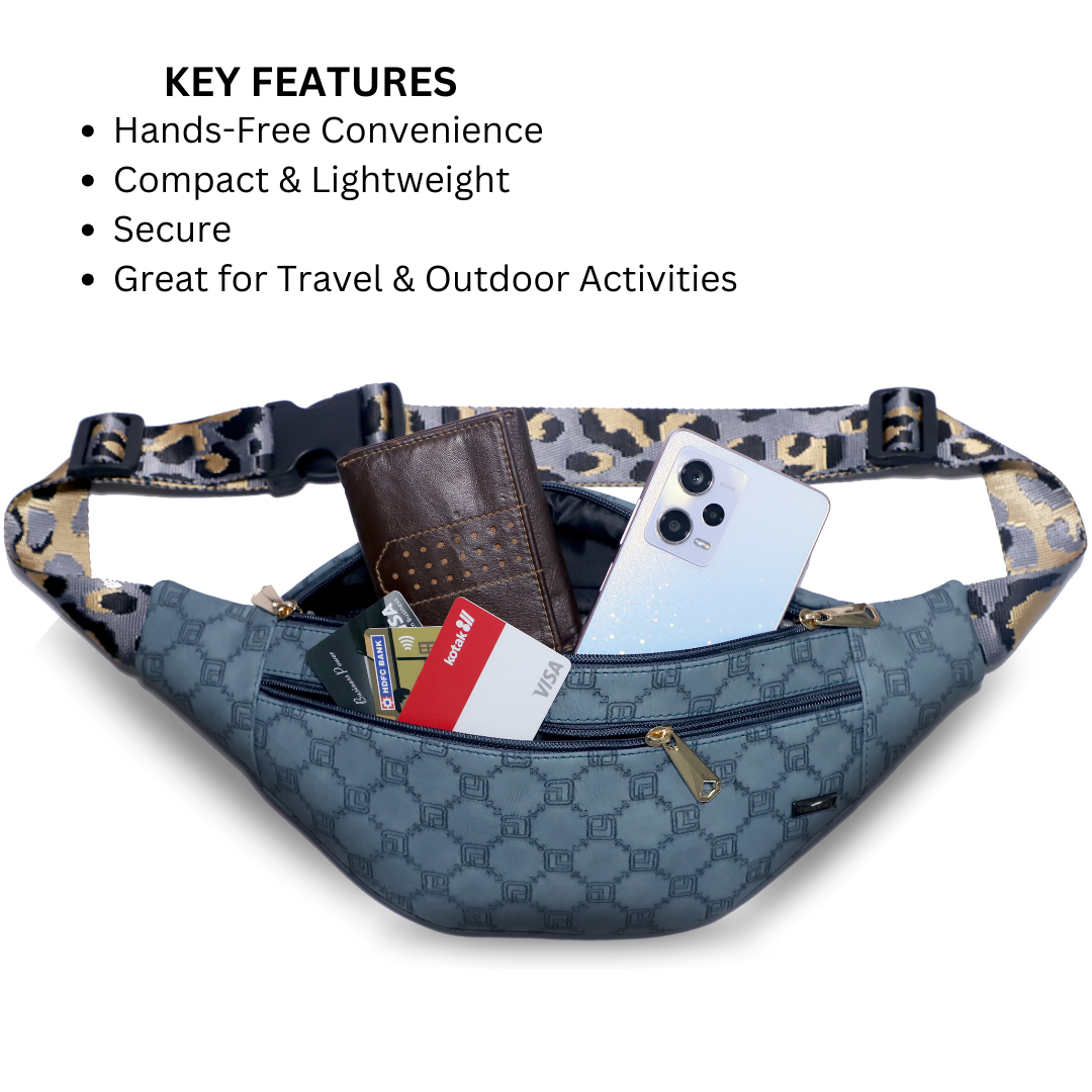 ZAIS`LEATHER Waist bag , Fanny Pack for Man and Women