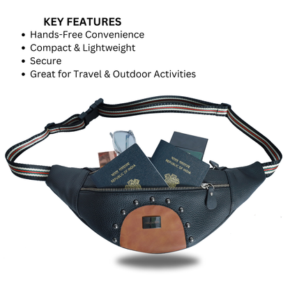 ZAIS`LEATHER waist bag fanny pack