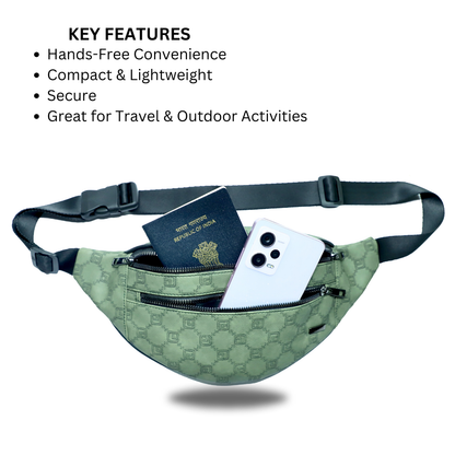 ZAIS`LEATHER waist bag fanny pack