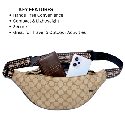 ZAIS`LEATHER WAIST BAG FANNY PACK TRAVEL BAG