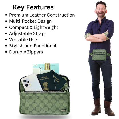 ZAIS`LEATHER Waist Bag Funny Pack