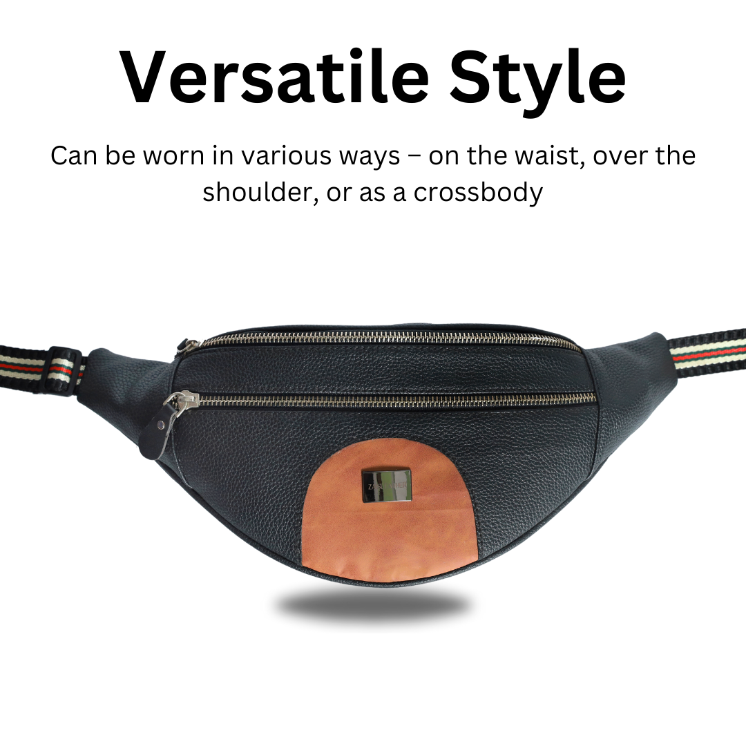 ZAIS`LEATHER Waist Bag Funny Pack